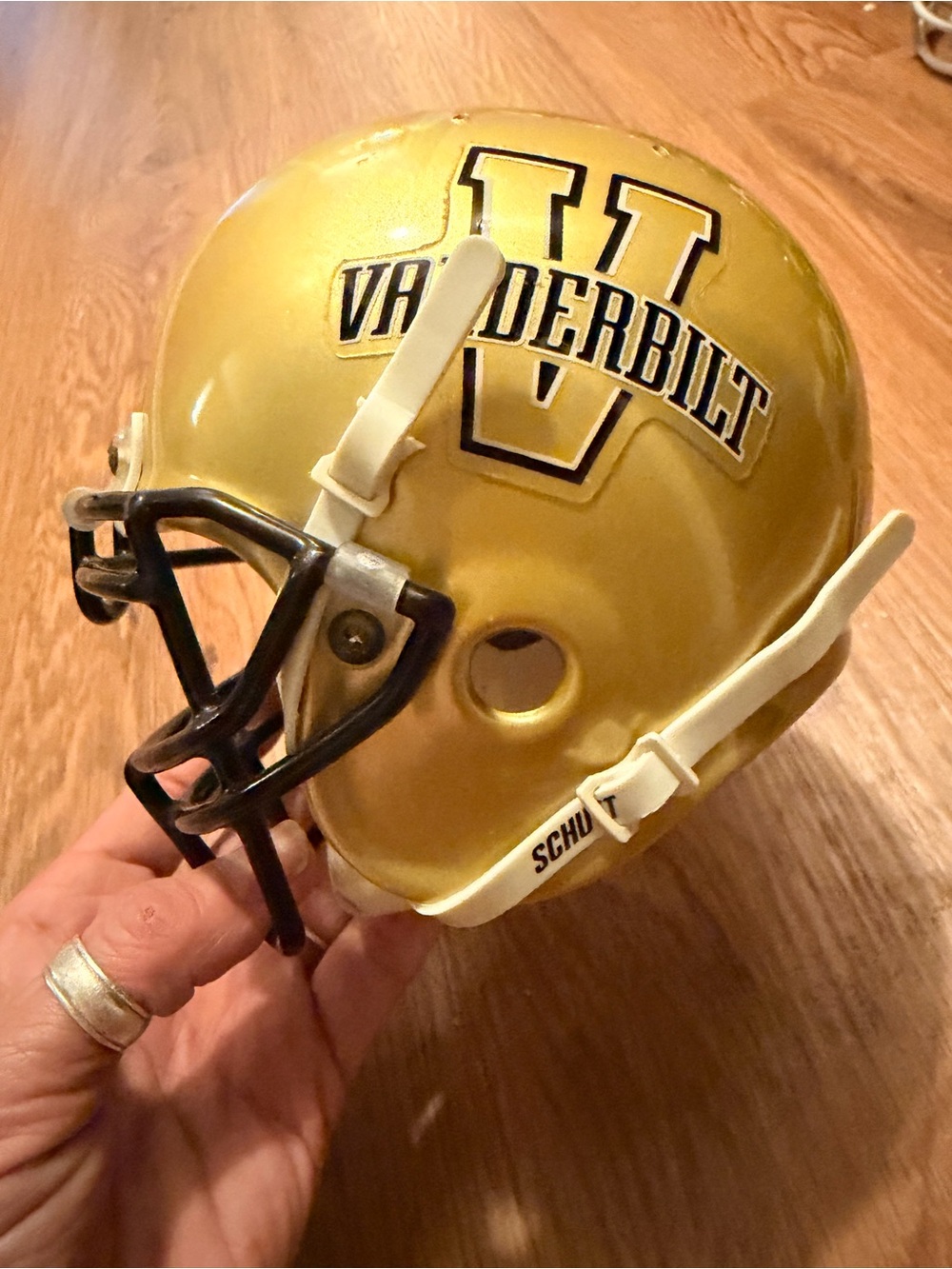 Vanderbilt Gold Mini Helmet - AIR helmet logo